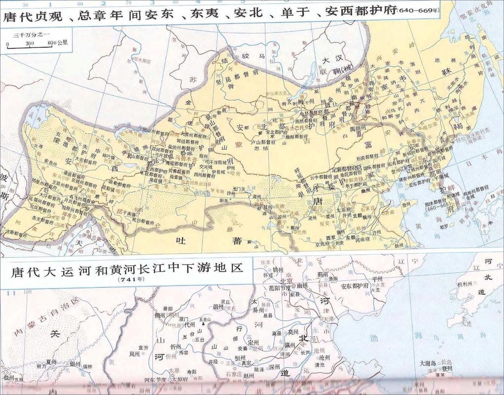 唐代贞观,总章年间安东,东夷,安北,单于,安西都护府