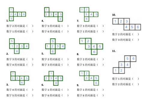 一年级下册数学-正方体展开图之对面数字-训练.doc 2页
