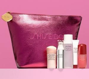 free deluxe six-piece gift with two shiseido skin