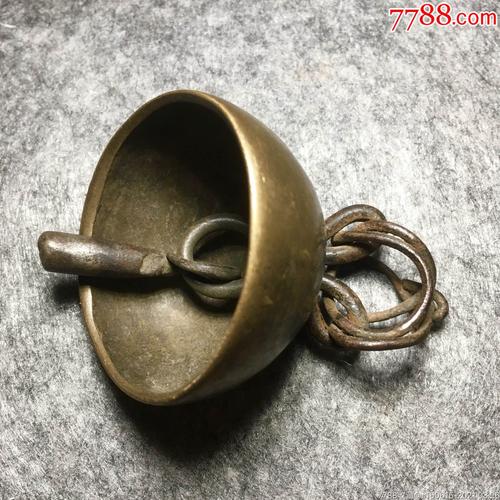 清代铜铃铛完整原装铜铃铛铜钟老铜杂件