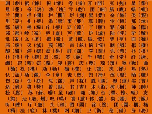 最后繁体字看起来简体字  当今社会追求的是简体字,繁体字也是中国