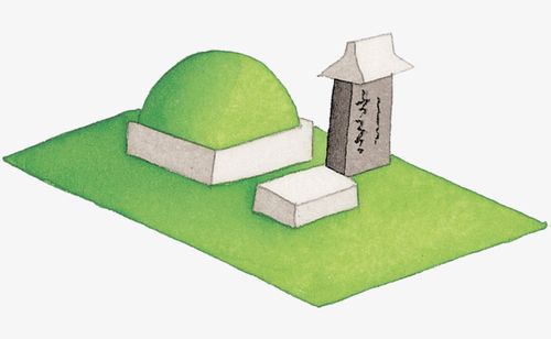 万圣节装饰坟墓手绘插画