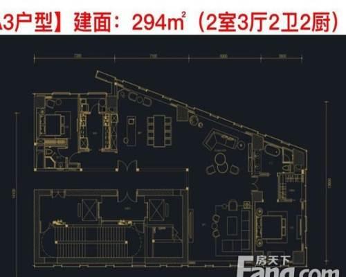 新房房源望江名门 320平米3室2厅2卫2厨 带装修