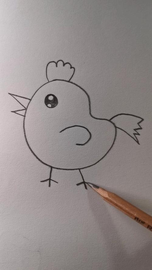 可爱的小萌鸡_简笔画_简笔画教程_知识_艺术