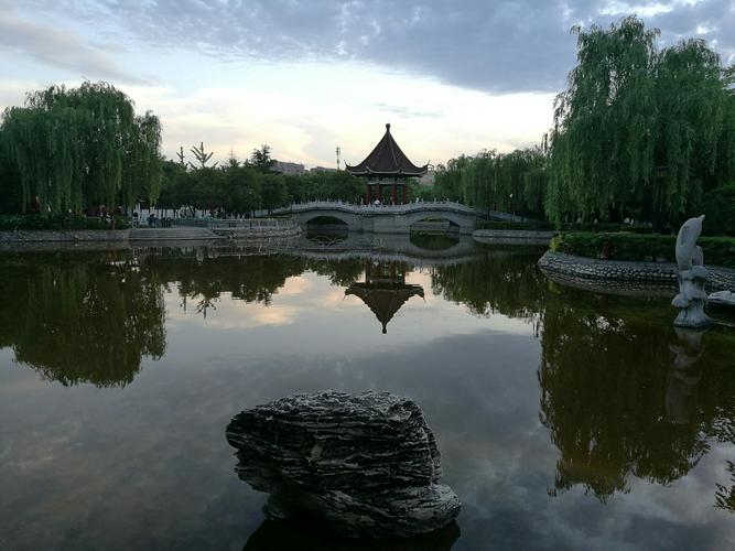 大美高陵,水景公园,日落黄昏,异彩纷呈