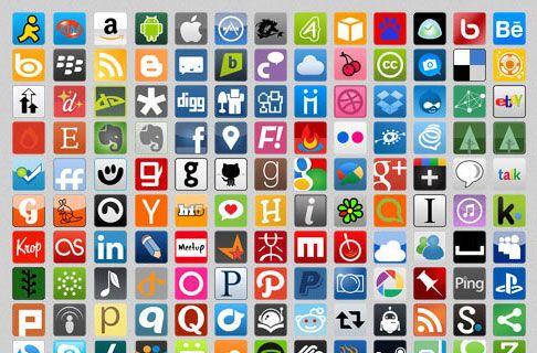 25套app和社交媒体图标集免费下载_移动互联网__iphone新闻_ipad新闻