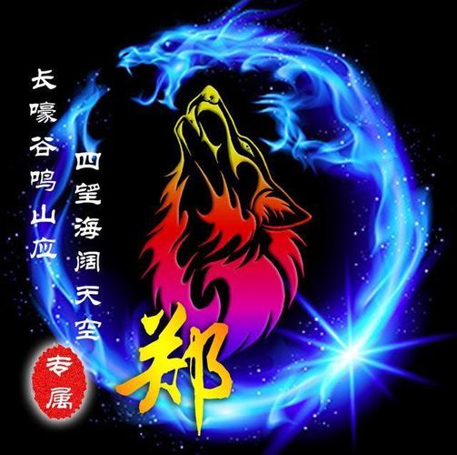 经典狼图腾姓氏头像(炫酷 霸气,内涵)非常引人注目哦