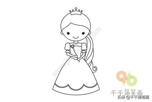 可爱公主简笔画儿童画