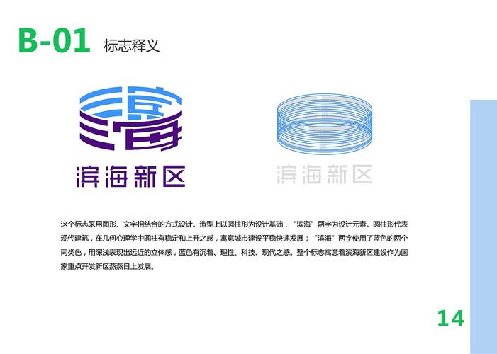 滨海新区logo设计 vi手册 图形设计 某比赛投稿