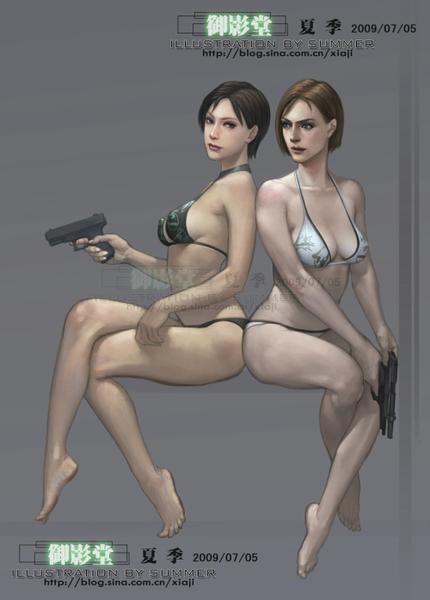 生化危机清凉一下:吉尔&艾达王性感泳装 (2/4)