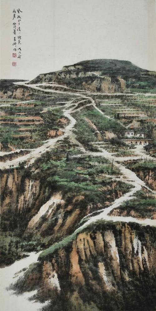 首页 收藏 人物     两年前在"心中的塬"中,我曾对呈修所画的黄土高原