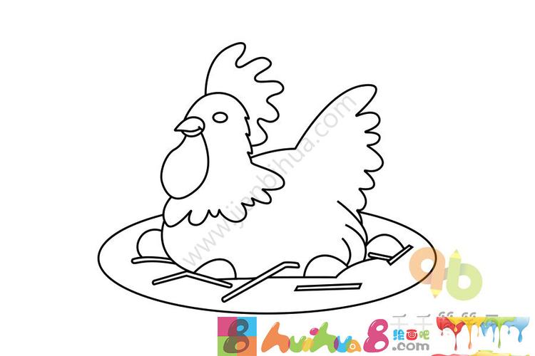 母鸡简笔画儿童学画画