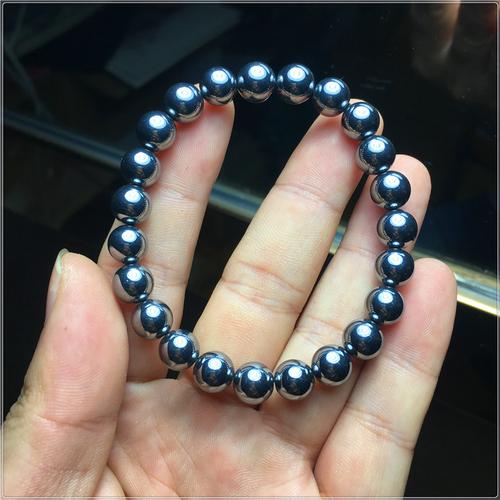 天然太赫兹散珠 圆珠 半成品 太赫兹手链 能量石 厂家