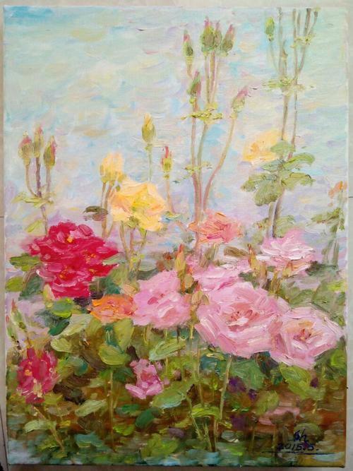 油画花卉,风景整合一下.