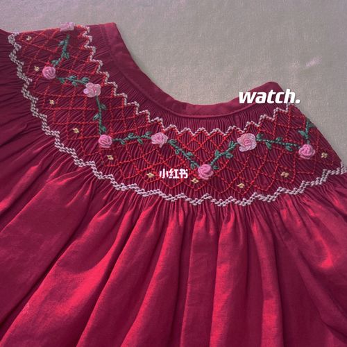 手工缩褶绣_手工制作_治愈_缩褶绣smocking_兴趣爱好