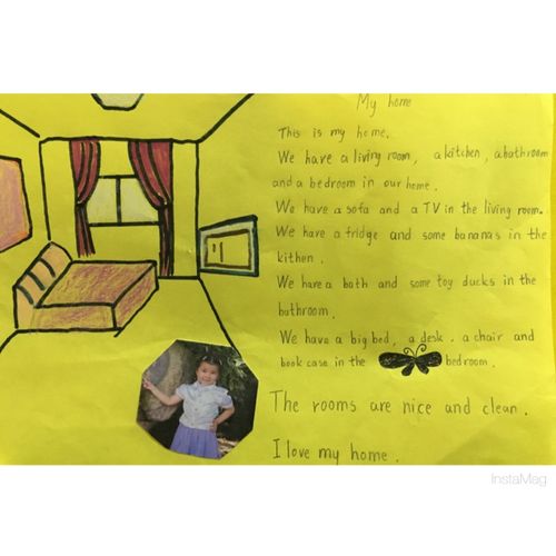 金桥四4班英语小报my home