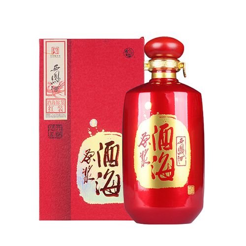 酒厂自营西凤酒酒海原浆红装绵柔凤香型婚庆喜宴送礼白酒52度整箱500m