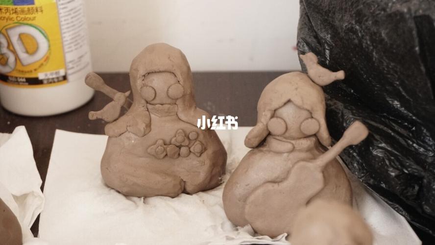 【小木桩手作】陶泥小人,期待成品_乐器_手作陶瓷_兴趣爱好_手工