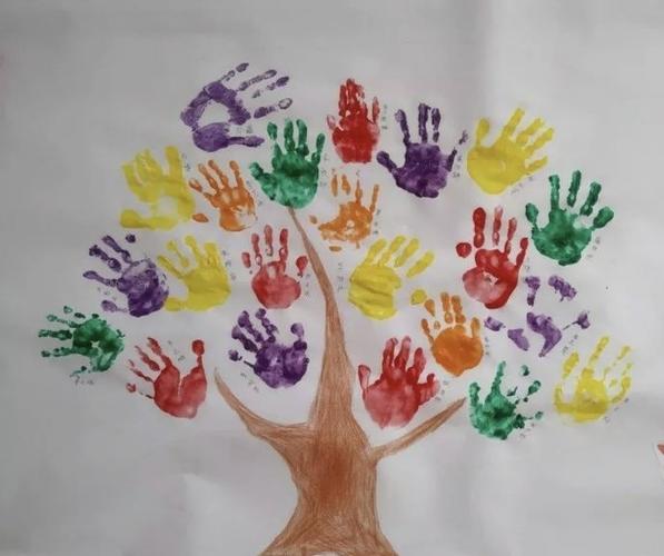 中枢镇幼儿园小班美术活动——手掌树