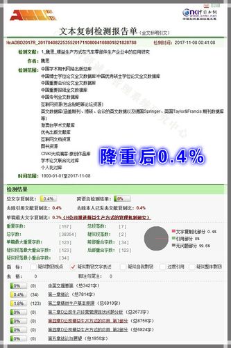 详情  论文查重系统: 知网论文查重  约定内容:2天时间,总文字复制比