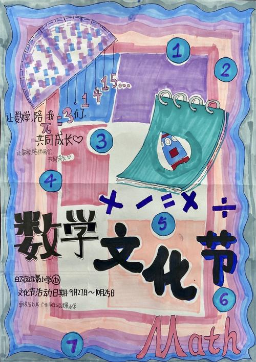 远景小学"数学文化节"名片设计评选活动之三——五,六年级海报设计