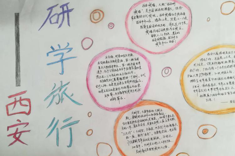 川师九中七年级二班研学之旅手抄报