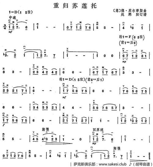 重归苏莲托-胡琴