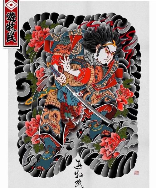 分享一波传统满背纹身素材_纹身素材_纹身_日式老传统
