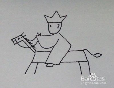 幼儿简笔画:教小朋友怎么画唐僧骑马