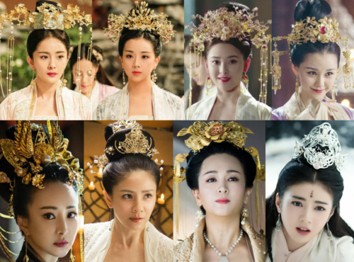 这些古装剧从女一到女配个个戴发冠,香蜜扶摇上榜,美人心计夺冠