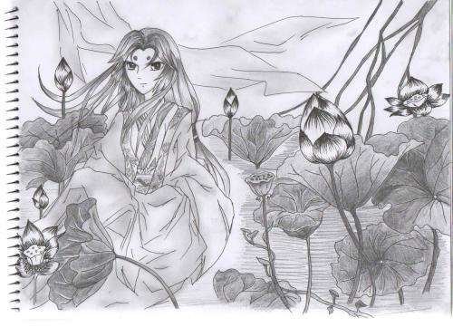 铅笔画古装美女简笔画步骤