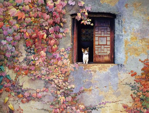 水彩画:中国画家黄有维笔下的老北京,太美了