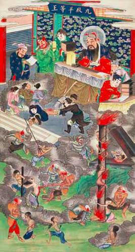 民间俗称阎王爷,他们分别是第一殿秦广王,第二殿楚江王,第三殿宋帝王