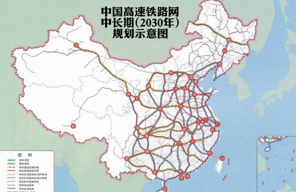 2025年中国高铁规划图