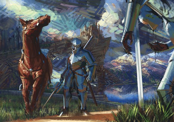 骑士,中世纪,马匹,装甲,剑,奇幻作品壁纸,照片,下载