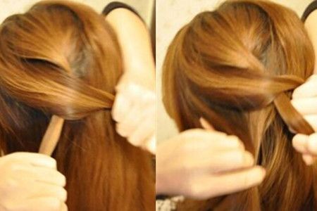 麻花辫的编法图解 教你编两股的麻花辫