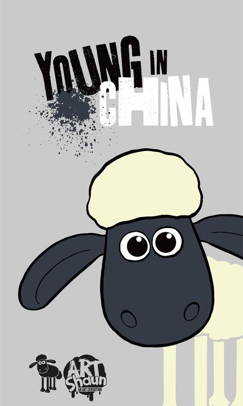 可爱小羊肖恩创意海报iphone6s壁纸