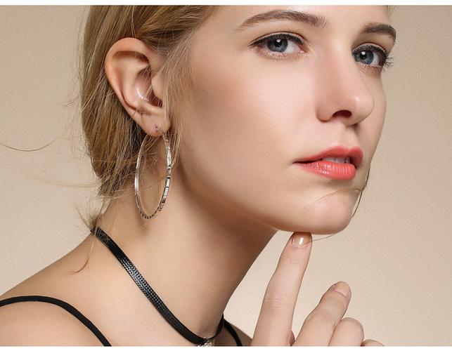 放心好店夸张大耳环女气质韩国简约纯银耳圈