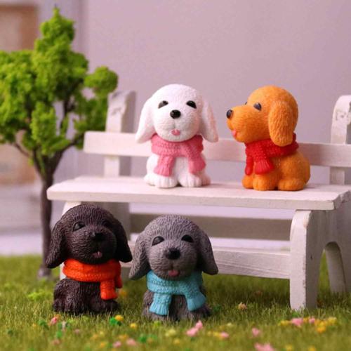 miniature pekinese dog animal doll micro landscape bonsai