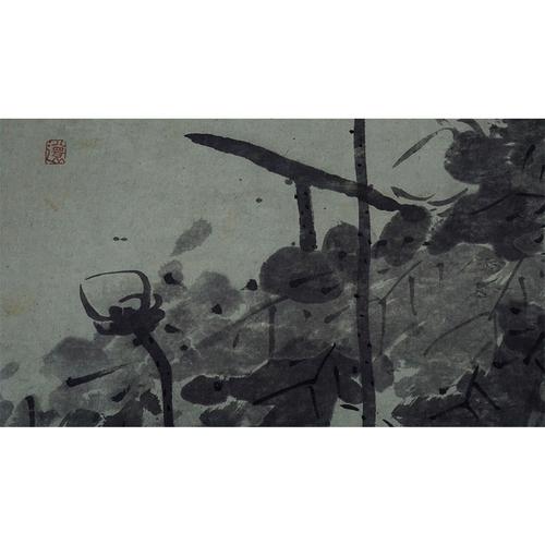 朱耷八大山人水墨墨荷仿古花鸟国画高清复制品国画