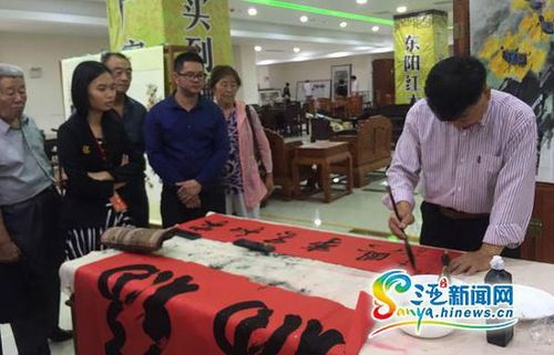 2016年三亚迎新春书画展开展 市民可免费参观(组图)