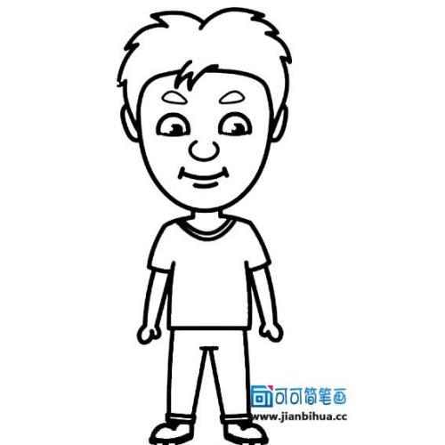 简笔画人男生头像图片大全