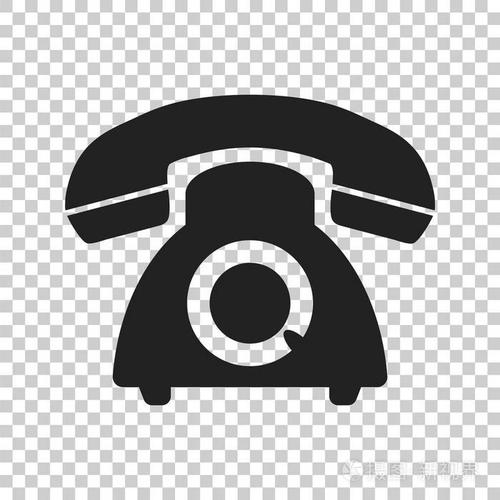 电话矢量图标.旧的老式电话符号图