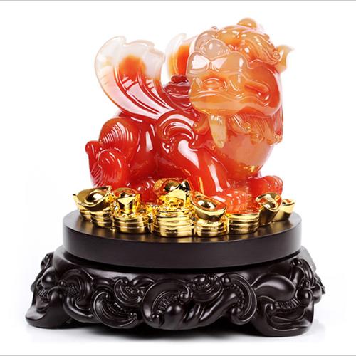 吉善缘 元宝貔貅摆件大号招财镇宅辟邪 家居工艺品摆件qy364md