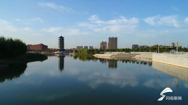 时事看点>正文> 当清晨的第一缕阳光洒向大地,齐河大清河畔空气清新