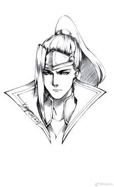 韩信的脸的简笔画