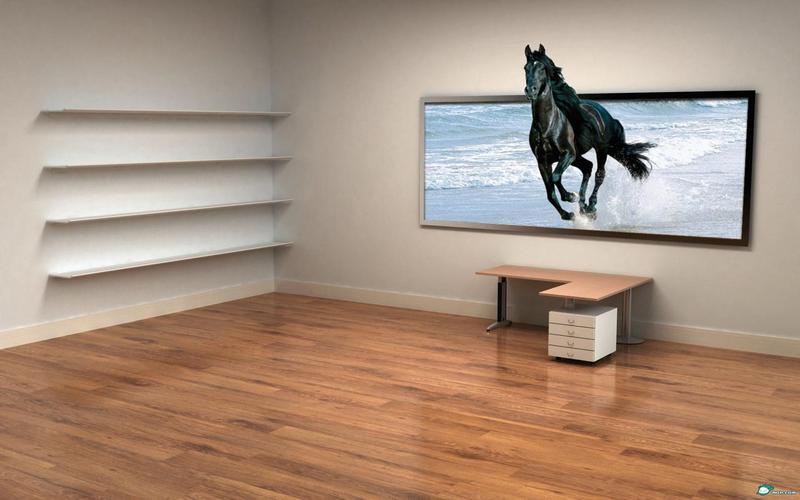 的壁纸 大概是一个房间 有个书架 有张桌子 可以把电脑图标放上面的!