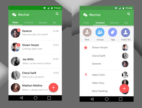 material design wechat