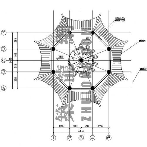 八角亭施工详图