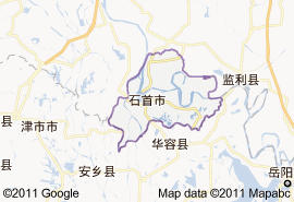 石首市地图